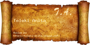 Teleki Anita névjegykártya