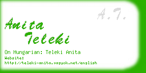 anita teleki business card